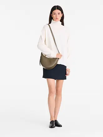 LONGCHAMP | Le Foulonné Umhängetasche Small, Black | olive